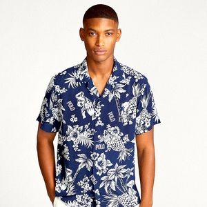 Polo Ralph Lauren Shirt Hawaii Bear Aloha Print Shirt (Men’s Small)